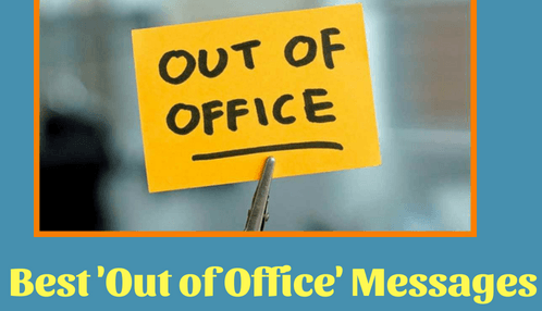 out of office message for vacation