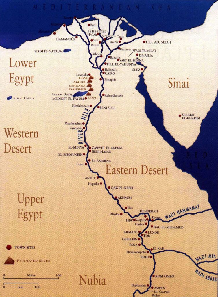 map of the river nile in ancient egypt